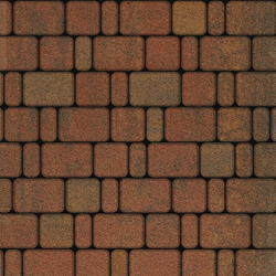 Тротуарная плитка КЛАССИКО - Листопад гранит Арабская ночь, комплект из 3 видов плит