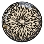 Ляган Риштанская Керамика 38 см. плоский, Атлас, цвет Микс