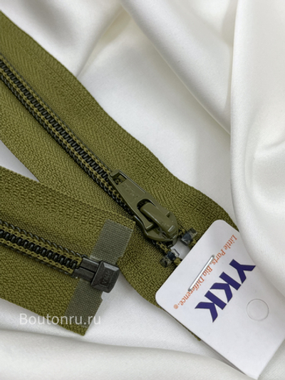 Молния YKK Молния витая, однозамковая разъемная тип 5 888 золотисто-оливковый