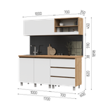 Хелен Кухня 1.7 м Крафт золотой / Белый