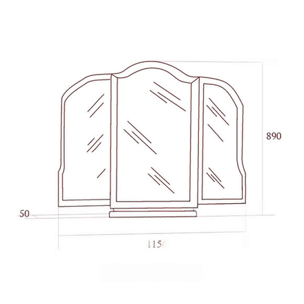 ЛУИДЖИ Зеркало к туалетному столу