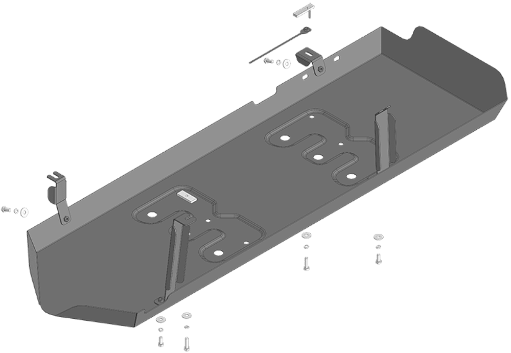 Защита топл. бака. 2 мм, Сталь. для Haval H9 2024-н.в., Motodor.73111