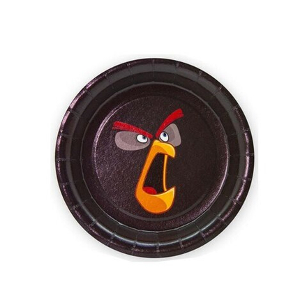 Тарелки (7""/18 см) Angry Birds, Черный, 6 шт.