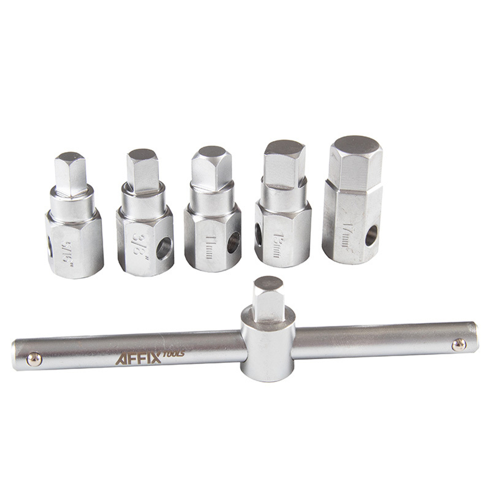 AFFIX (AF10348012C) Набор насадок для пробок слива масла, кейс, 12 предметов
