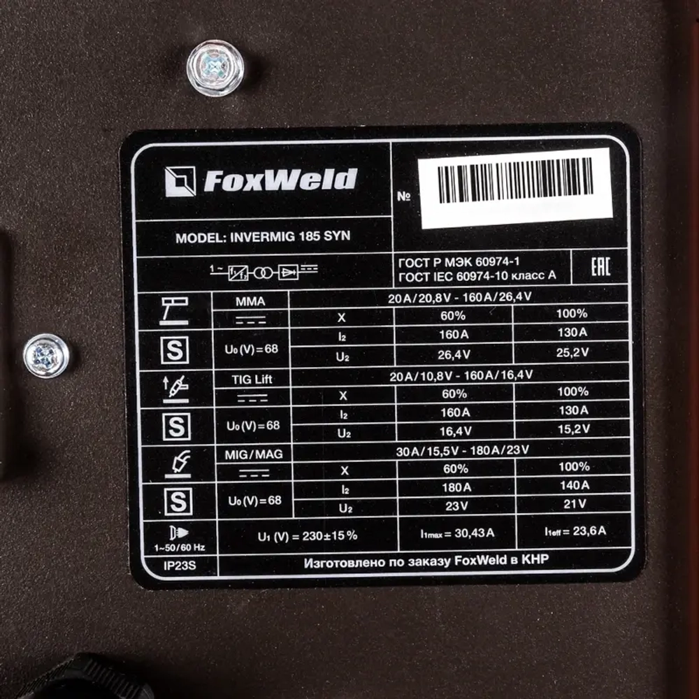 FoxWeld Invermig 185 SYN сварочный полуавтомат 9393