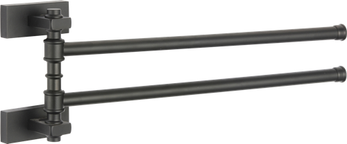 88012-C П/держатель поворот. 2-ной (ЧЕРНЫЙ) GANZER (10/1шт)