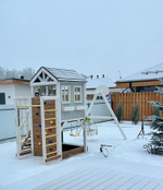 Детский домик с качелями "Прованс - спорт"