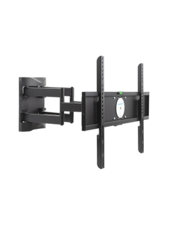 Kromax ATLANTIS-55 black {26"-65", max 45 кг, настенный, 4 ст свободы, наклон ±10°, поворот ±60°, от стены 78-497 мм, max VESA 600x400 мм}