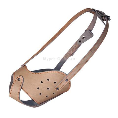Намордник кожаный "Бультерьер", 160*70*110мм, Gamma
