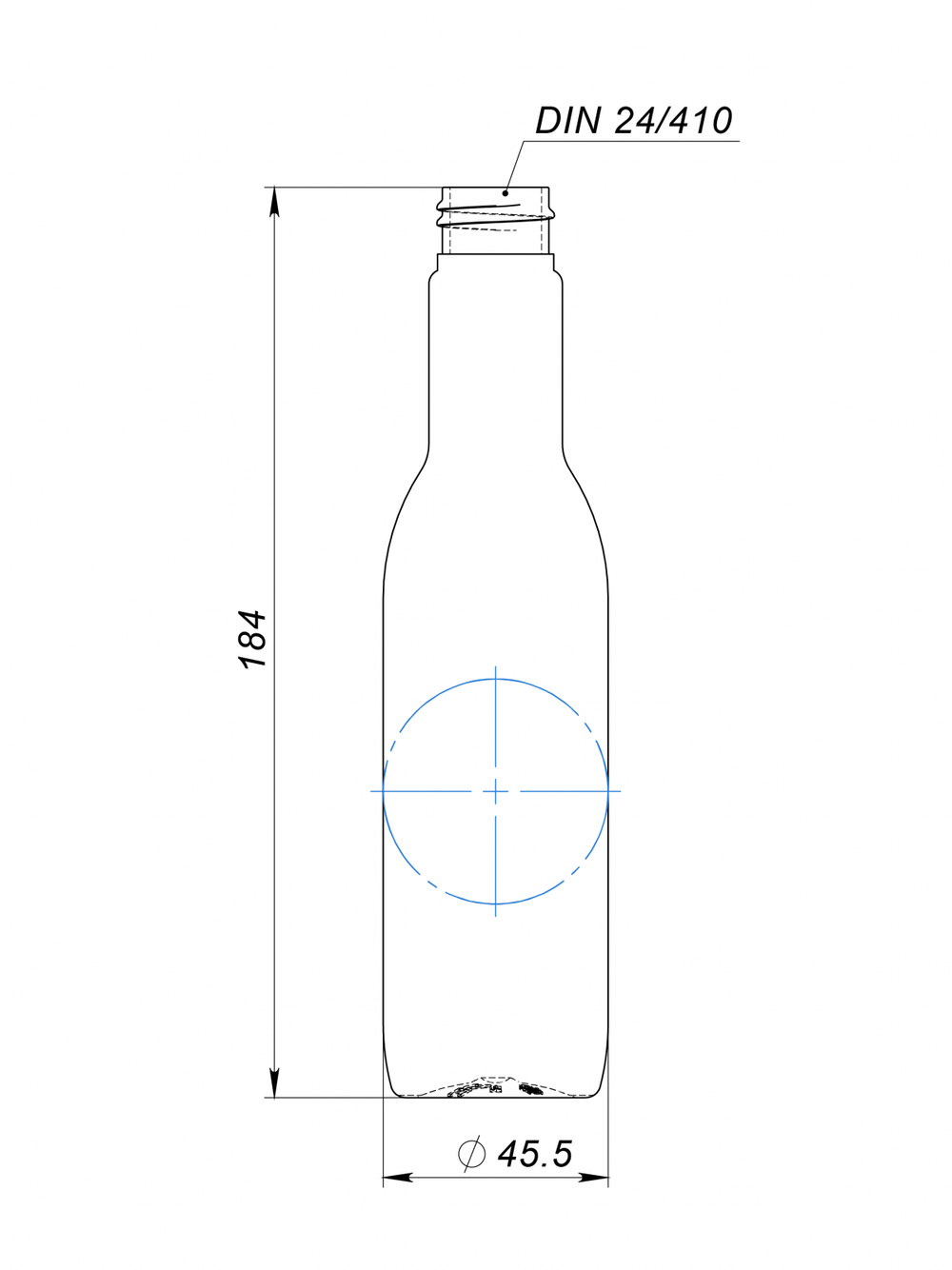 Флакон 200 мл 24 мм ПЭТ фигура №2 от производителя «Тара-Гост»