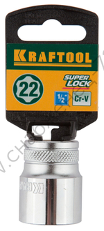 KRAFTOOL SUPER-LOCK, 1/2″, 22 мм, торцовая головка (27801-22)