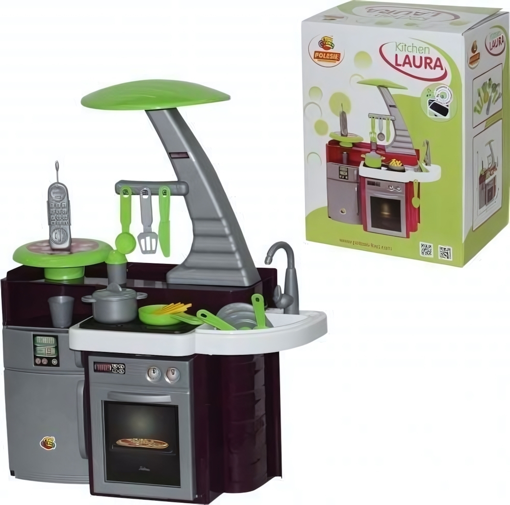 Игровой модуль "Кухня Laura" с варочной панелью, коробка (Полесье)