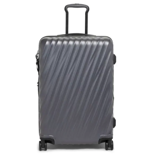 Чемодан средний расширяемый/Grey text