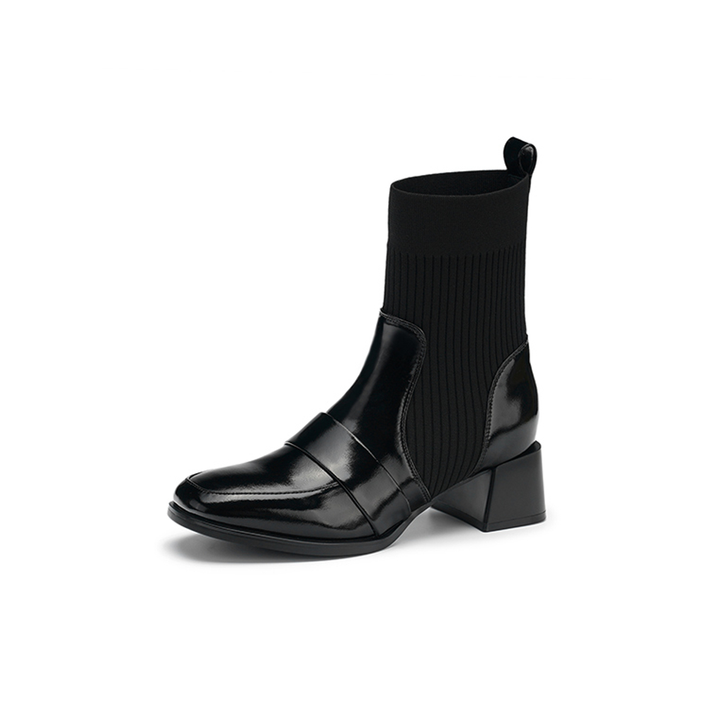 SATURDAY MODE Stretch & Sock Boots Women"s Black