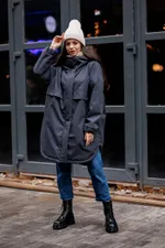 Куртка ko-ko-ko утепленная женская антрацит