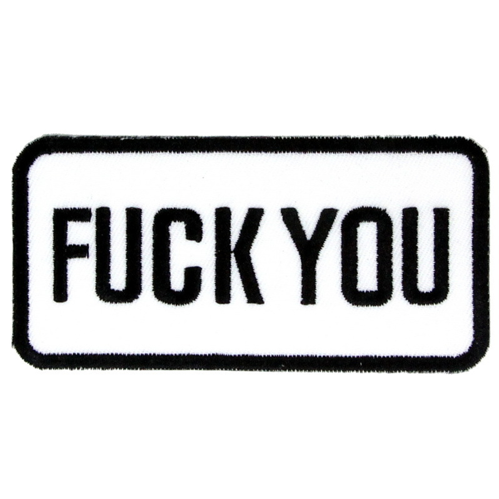 Нашивка Fuck You белая