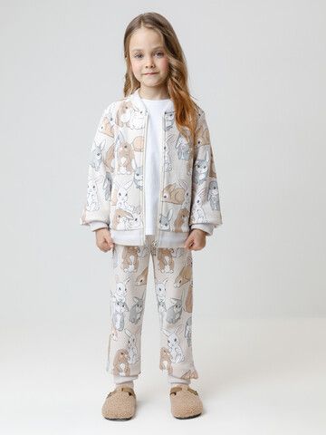 брюки  для девочки  КР 400885/бежевый 0403 Н086 к659