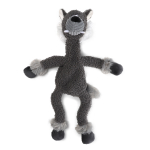 85079 Игрушка для собак Волк с верёвкой 39см, серия PLUSH FRIENDZ, Gigwi