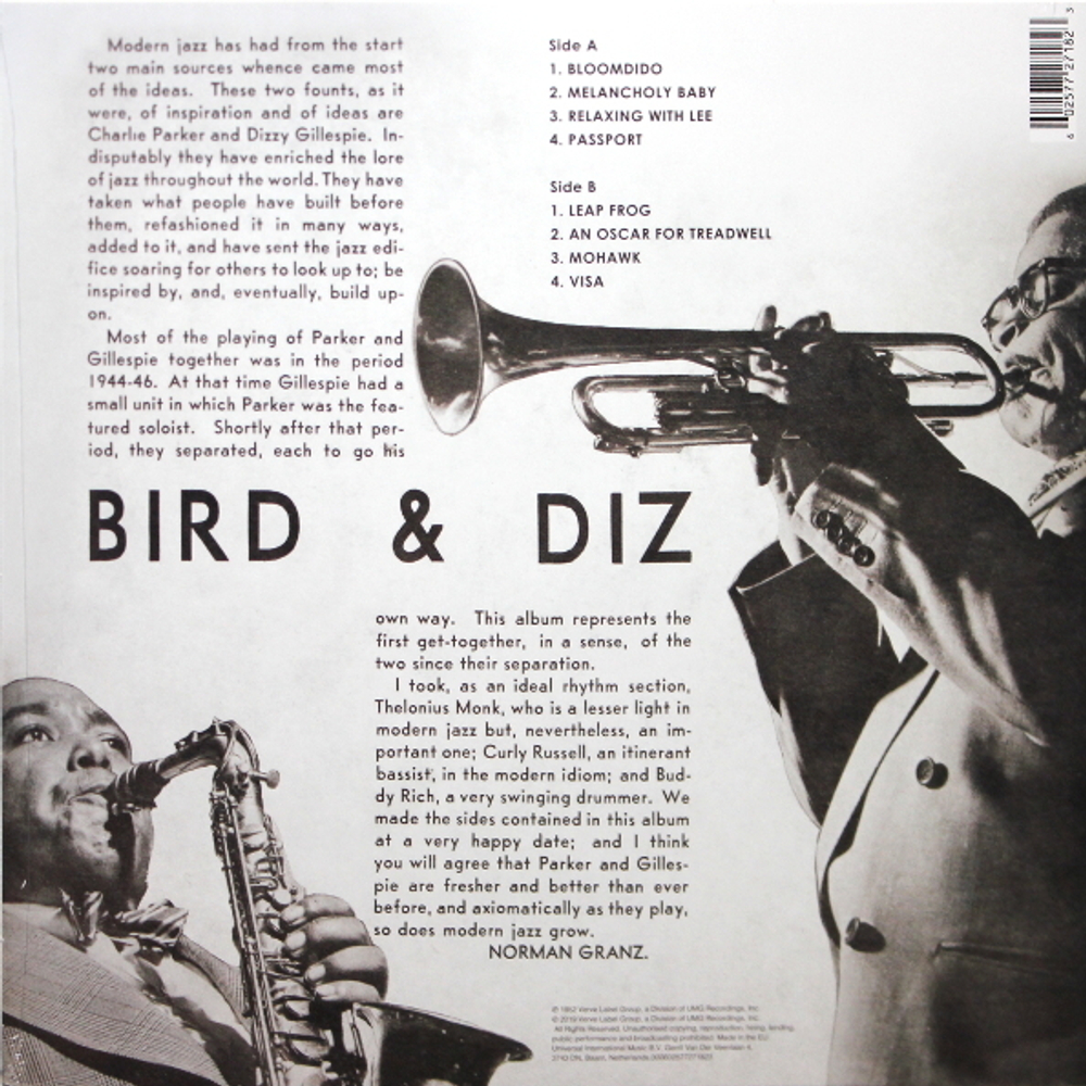 Charlie Parker, Dizzy Gillespie / Bird And Diz (LP)