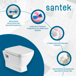Унитаз подвесной Santek Нео, стандарт-дюропласт, микролифт 1WH302423