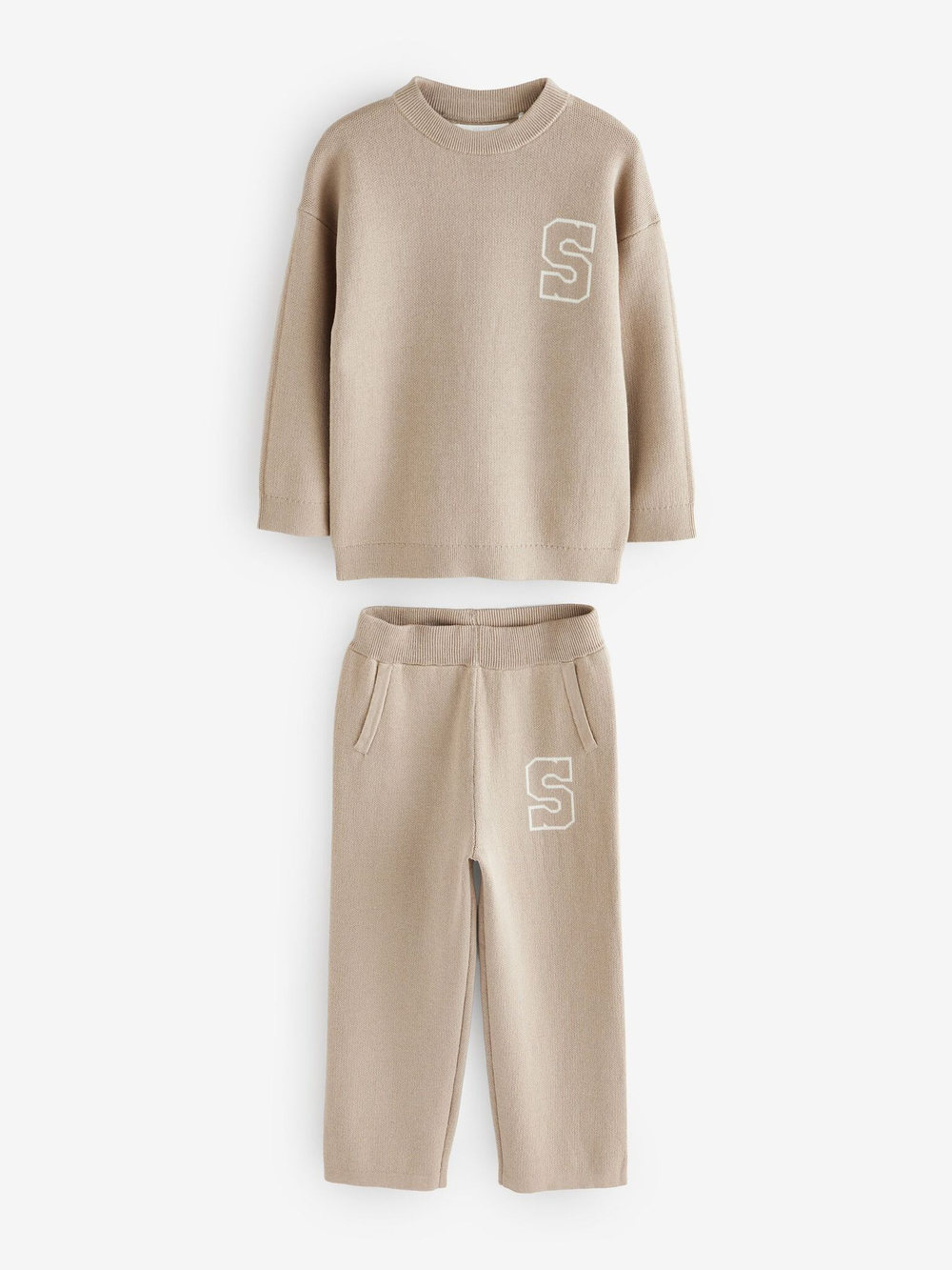 Джемпер и брюки в комплекте для мальчика Next E27-906, Бежевый