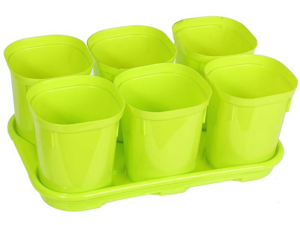 Набор горшков для рассады 6шт*400мл InGreen Smart Solution микс