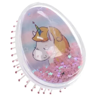 Расческа массажная детская «Perfection - Единорожек Оскар», 6*9 см (коробка PVC)