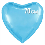 Шар Сердце голубое фольга