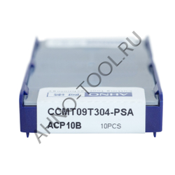 Пластина твердосплавная ISO CCMT09T304-PSA ACP10B AHNO по стали, чистовая