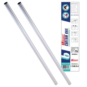 Карниз для ванной угловой Г-образный 80х80 см. Besser BS 0474H