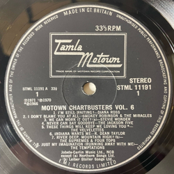 Винтажная виниловая пластинка LP Сборник Фанка Motown Chartbusters Vol Six 6 (Англия 1971) (The Temptations, Diana Ross, The Jackson 5 и др)