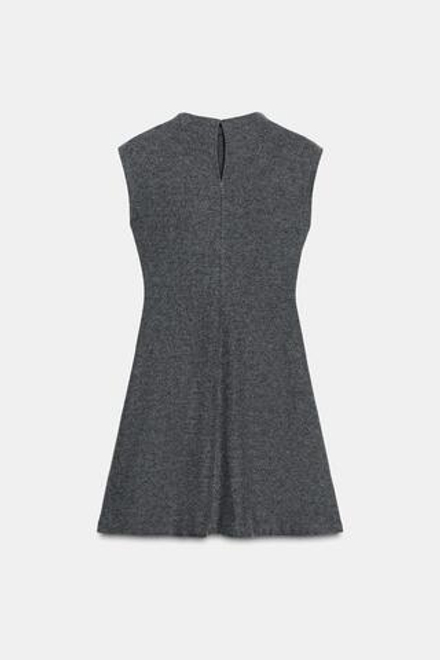 ZARA КОРОТКОЕ МЯГКОЕ ПЛАТЬЕ, ТЕМНО-СЕРЫЙ