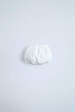 ZARA ТРУСЫ С ВЫШИВКОЙ, БЕЛЫЙ