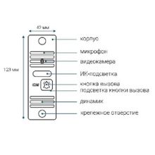 Вызывная панель CTV-D10 Plus (гавана)