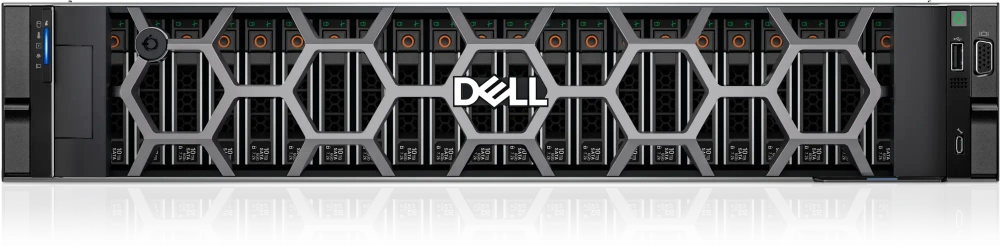 Сервер Dell/R760/2/Xeon Gold/6542Y (24C/48T 60Mb)/2,9 GHz/2x32GB/5600MT/H965i/16SFF/2x960Gb SSD RI 2,5in/2x1GbE LOM/PSNBD3Y/2x1100W Titanium