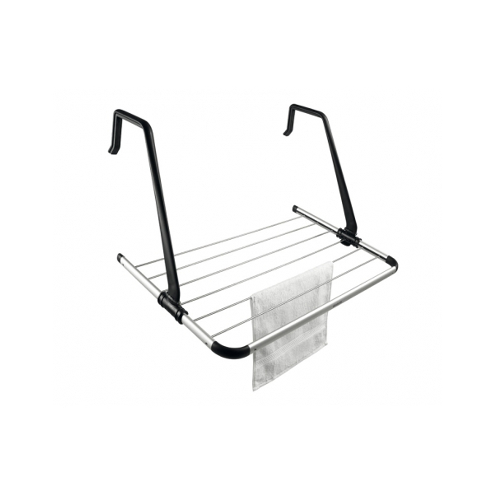 Сушилка для белья Brabantia надверная серебристая черная вид сбоку