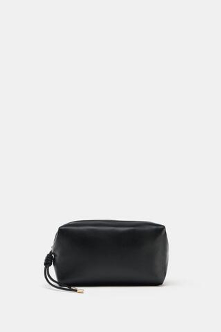 ZARA КОЖАНЫЙ НЕСЕССЕР, ЧЕРНЫЙ