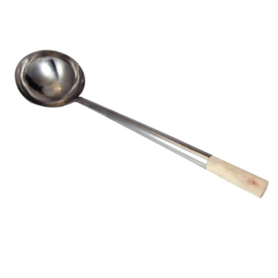 Половник 0,23 л "Китайский" 12*10,5 см l 45,5 см нерж. с дерев. ручкой P.L. Proff Cuisine