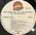 Lena Horne- Live On Broadway Lena Horne The Lady And Her Music 2LP (Германия 1981г.)