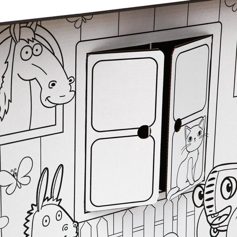 7087794 Дом-раскраска из картона "Синий трактор"