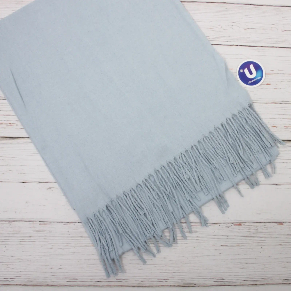 Палантин - шарф «ZIMA», однотонный, цвет светло голубой, 180*70см (200гр)