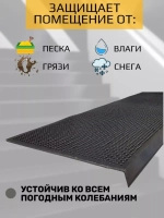 Резиновая накладка на ступень, проступь 25x75 см, 3 штуки
