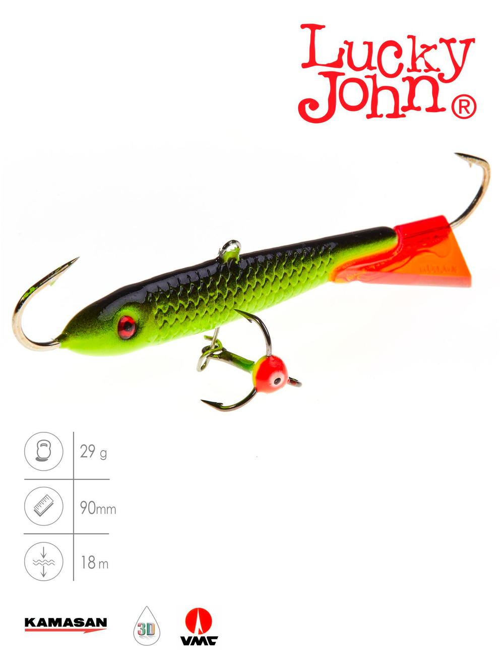 Балансир LUCKY JOHN Classic №9 (+тройник), цвет 31RT, арт. 81901-31RT