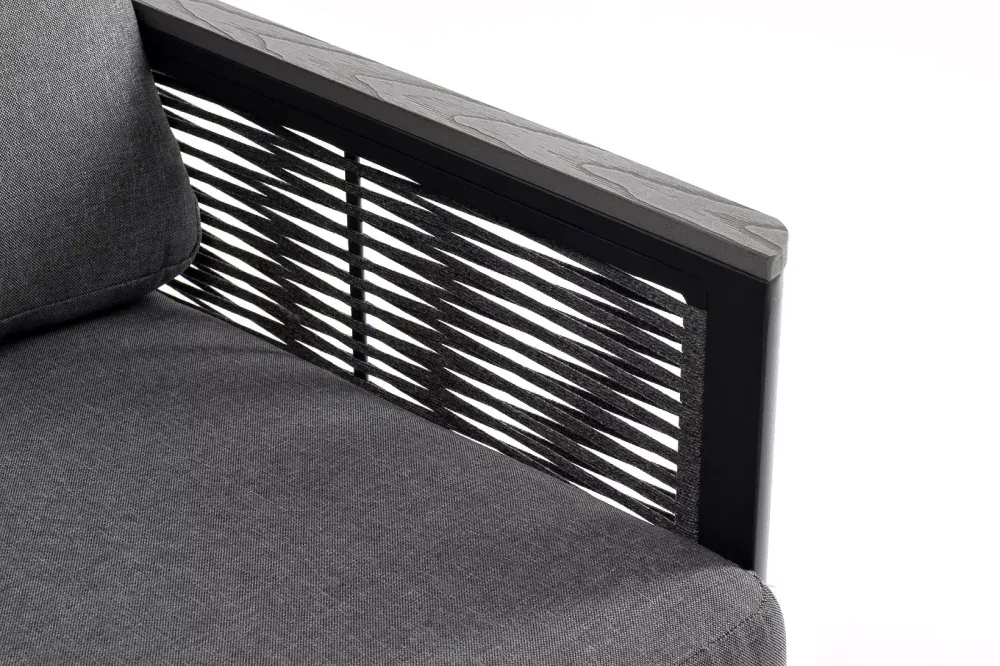 "Париж" модуль диванный левый, двухместный, цвет серый