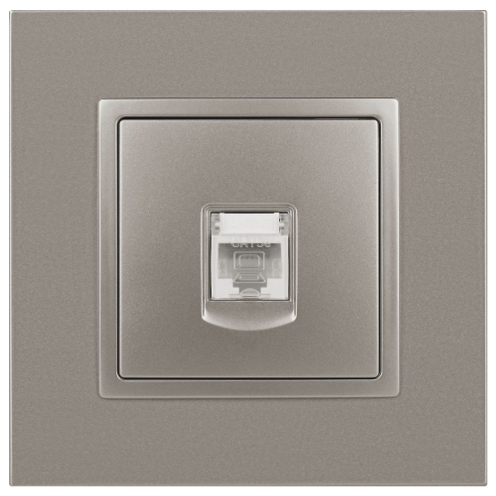 Розетка ЭРА Elegance 14-3107-16 RJ45, титан