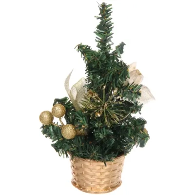 Елка декоративная «Сказочный блеск» 20 см, Золото