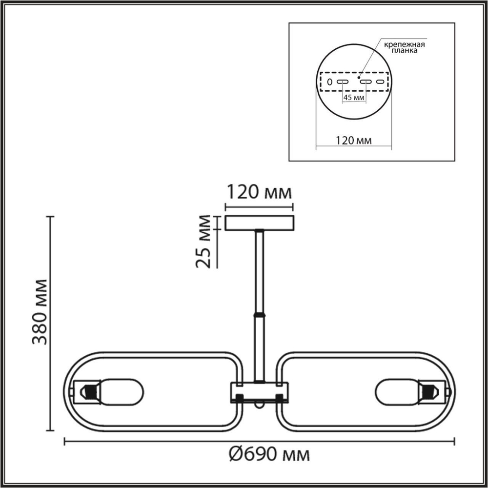 8058/8C COMFI LN24 черный, медь/ металл/ Люстра потолочная E27 8*60W 220V ALMIRA