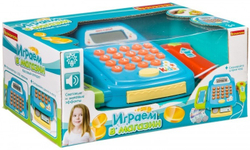 Касса детская "Играем в магазин" с кассовым аппаратом и аксесс
