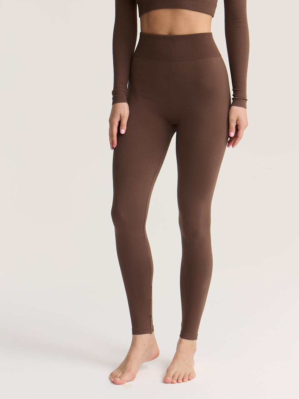 Бесшовные легинсы с высокой посадкой