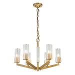 Подвесная люстра Belfast Malone 6035-6 BR CL Латунь / Стекло